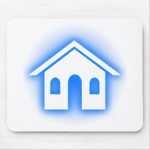 blue glow home mouse mat