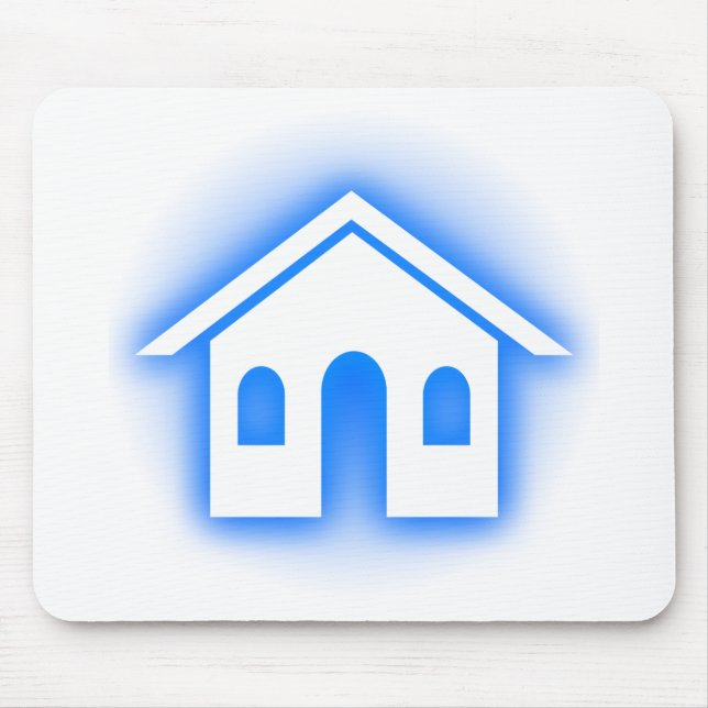 blue glow home mouse mat (Front)
