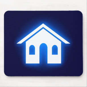 blue glow home mouse mat