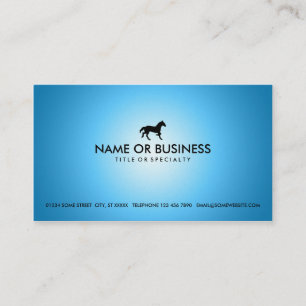 blue glow horse business card