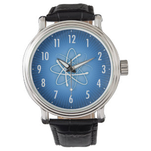 Blue Glowing Atom   Geek Watch