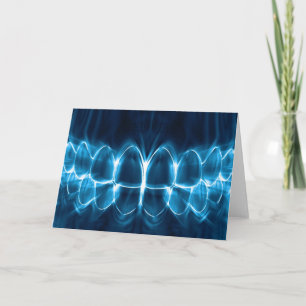 Blue Glowing Teeth Smile Dentist Orthodontist Card