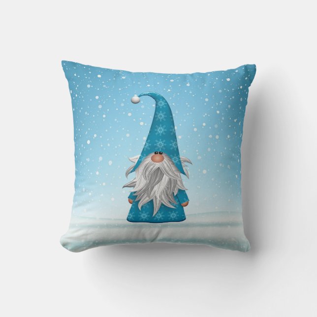 Blue Gnome Cushion (Front)