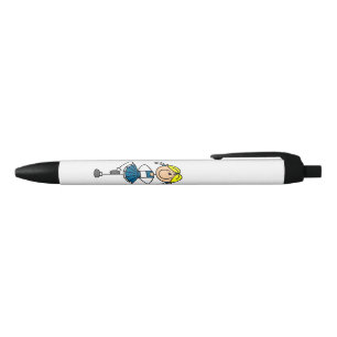 Blue Go Team Cheerleader Black Ink Pen