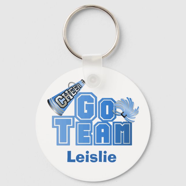 Blue Go Team Cheerleader KeyChain (Front)