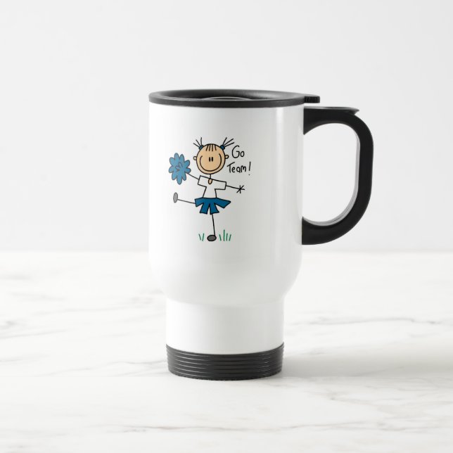 Blue Go Team Cheerleader Mug (Right)