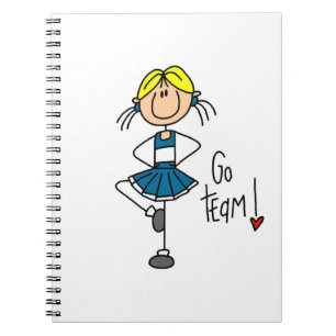 Blue Go Team Cheerleader Notebook