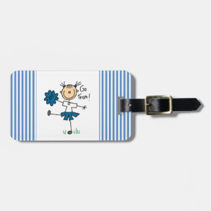 Blue Go Team Cheerleader T-shirts and Gifts Luggage Tag
