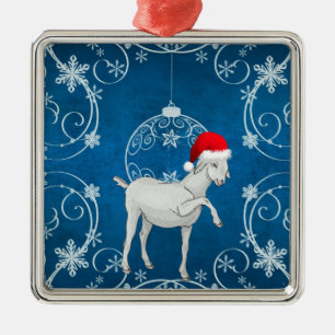 Blue Goat Metal Tree Decoration