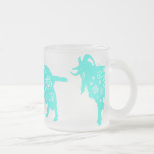 Blue Goat Year of The Goat Sheep Ram Mug