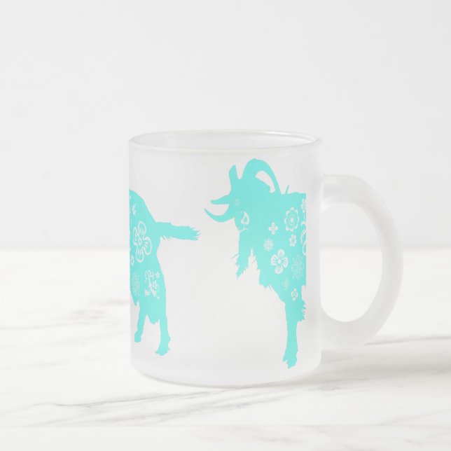 Blue Goat Year of The Goat Sheep Ram Mug (Right)