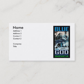 BLUE GOD INDICA BUSINESS CARD