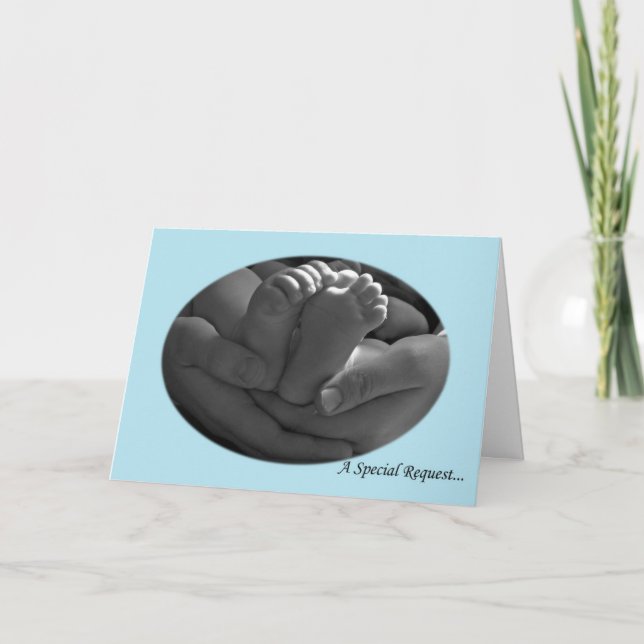 Blue Godfather Request from Boy Called. Invitation (Front)