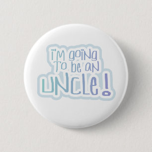 Blue Going to be an Uncle 6 Cm Round Badge