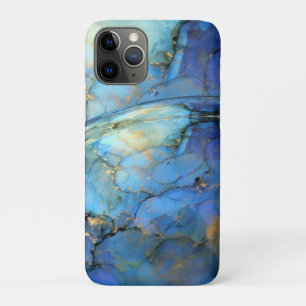 blue gold abstract scifi orb earth iPhone 11 pro case