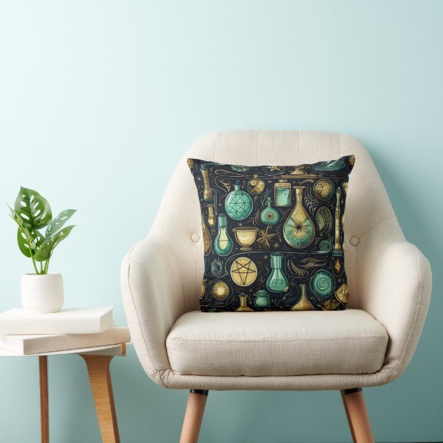 Blue Gold Alchemy Cushion (Chair)