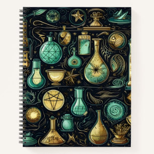 Blue Gold Alchemy Notebook