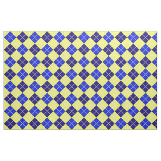 Blue & Gold Argyle Fabric