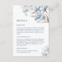 Blue Gold Artistic Flowers