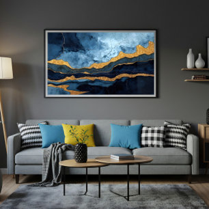 Blue Gold Canvas Print
