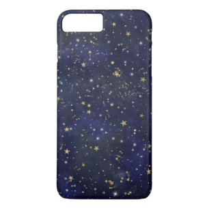 Blue & Gold Celestial Stars Whimsical Watercolor iPhone 8 Plus/7 Plus Case