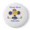 Blue & Gold Cheer Mum Cheerleader Button