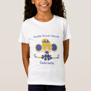 Blue & Gold Cheerleader T-Shirt