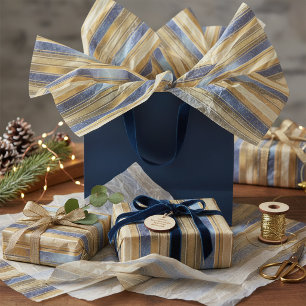 Blue Gold Christmas Pattern#27 ID1009 Tissue Paper