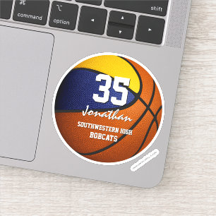 blue gold club colours kids basketball team gifts 