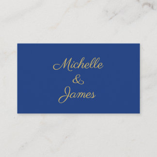 Blue & Gold Colors Professional Trendy Modern Enclosure Card