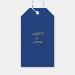 Blue & Gold Colors Professional Trendy Modern Gift Tags