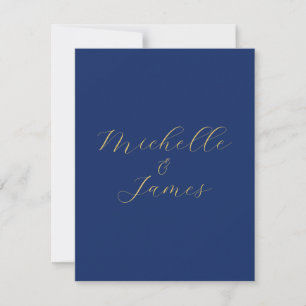 Blue & Gold Colors Professional Trendy Modern Name Card