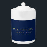 Blue Gold Colours Professional Classical Plain<br><div class="desc">Represent yourself with this modern,  elegant design. This template can be customised to meet all professional occupations.</div>
