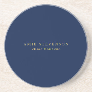 Blue Gold Colours Professional Classical Plain Coaster