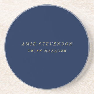 Blue Gold Colours Professional Classical Plain Coaster