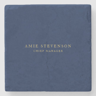 Blue Gold Colours Professional Classical Plain Stone Coaster