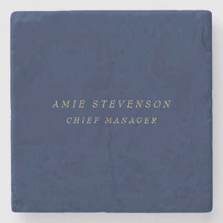 Blue Gold Colours Professional Classical Plain Stone Coaster