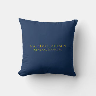 Blue Gold Colours Professional Trendy Minimalist Cushion