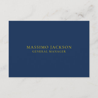 Blue Gold Colours Professional Trendy Minimalist Enclosure Card