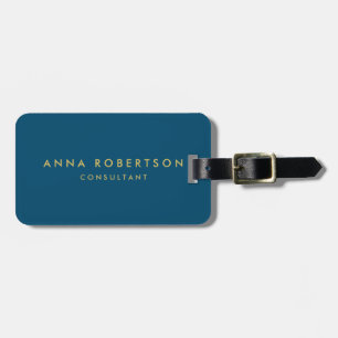 Blue Gold Colours Professional Trendy Minimalist Luggage Tag