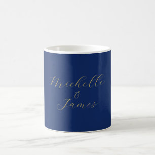 Blue & Gold Colours Professional Trendy Modern Nam Coffee Mug