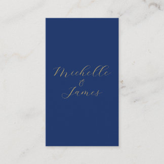 Blue & Gold Colours Professional Trendy Modern Nam Enclosure Card