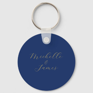 Blue & Gold Colours Professional Trendy Modern Nam Key Ring