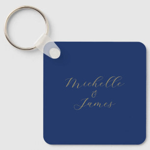 Blue & Gold Colours Professional Trendy Modern Nam Key Ring
