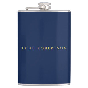 Blue Gold Colours Professional Trendy Modern Plain Hip Flask