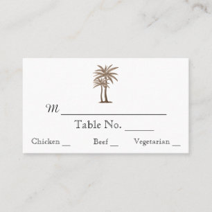 Blue Gold Compass Rose Beach Wedding Place Cards