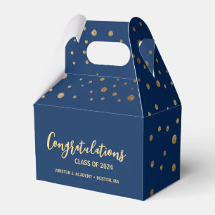 Blue gold Congratulations class of 2024 graduation Favour Box