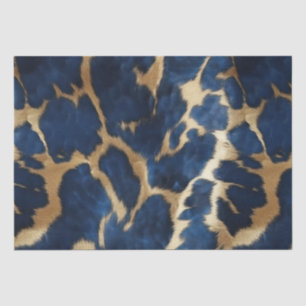 Blue Gold Cowhide Tissue Paper