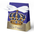 Blue Gold Crown Little Prince Boy Baby Shower