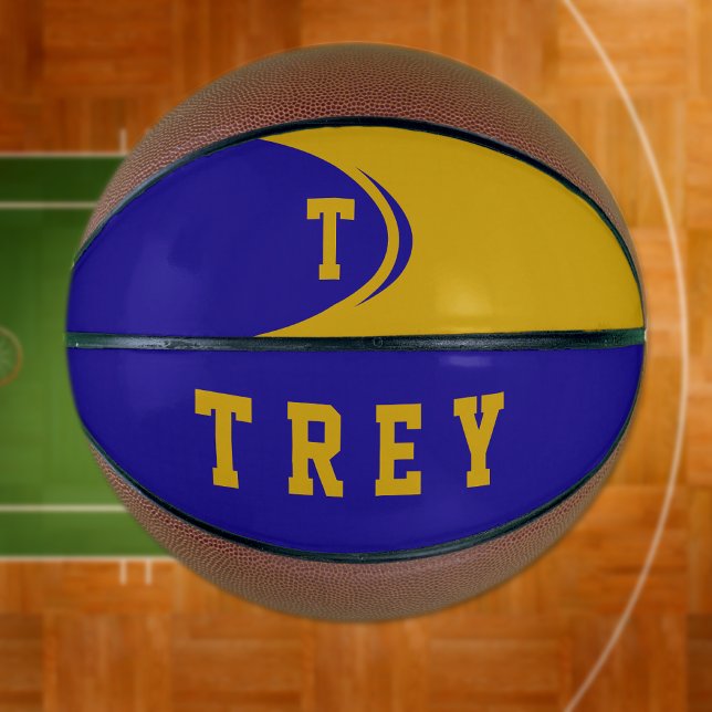 Blue Gold Custom Basketball (Creator Uploaded)